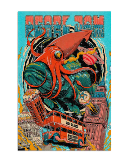 Pearl Jam London Poster -Canvas Music Lovers Wall decor Éditions Traditions & Modernité Inc. 2436-004