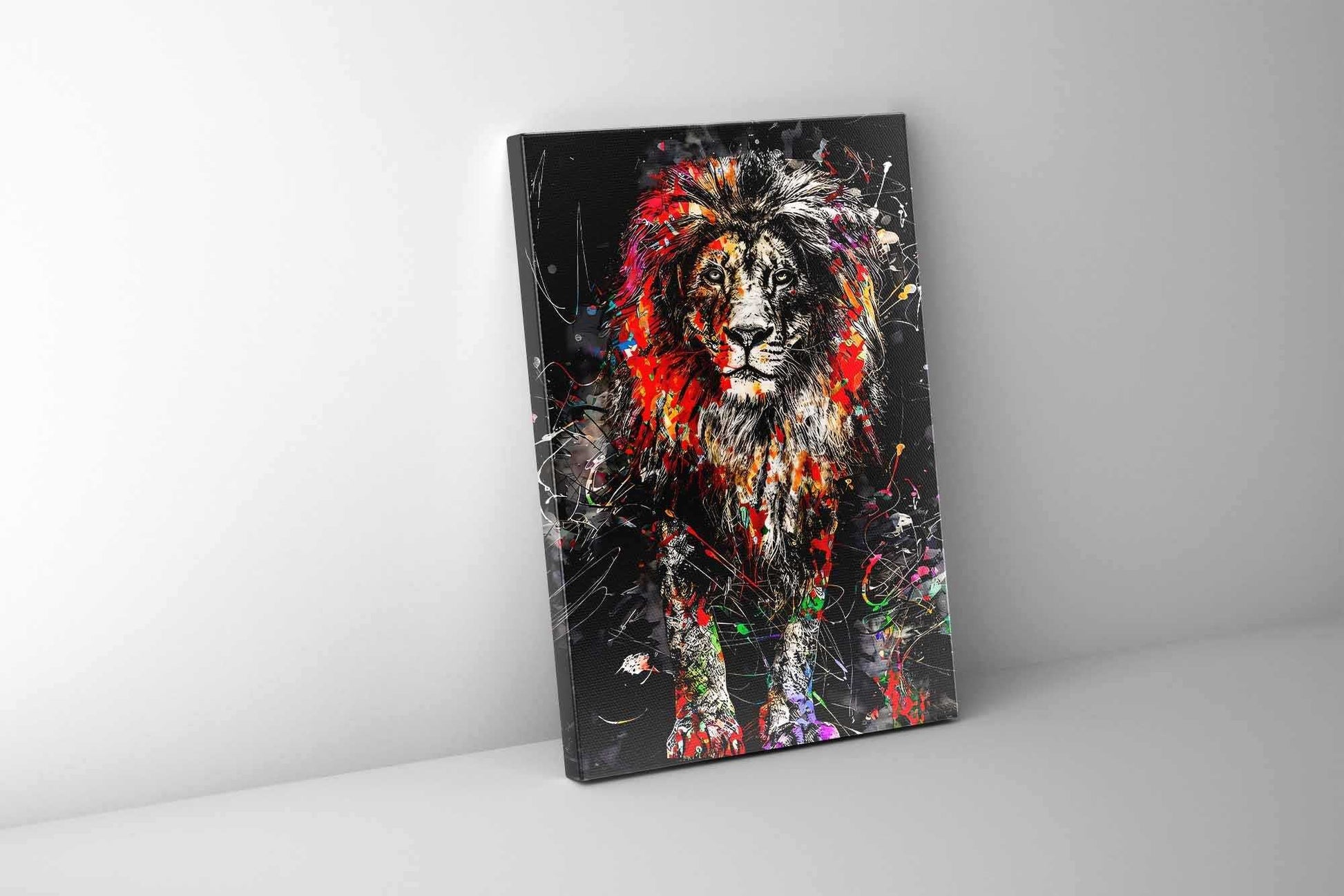"Uncle Leo" 36" x 48" Fine Art Lion Canvas Print Posters, Prints, & Visual Artwork Éditions Traditions & Modernité Inc. 4836-249