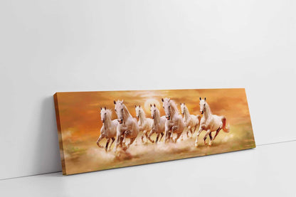 7 Horses and Sunshine-Wall Decor- Wildlife Canvas Art - Gold varnish Wall decor Éditions Traditions & Modernité Inc. 7224-128