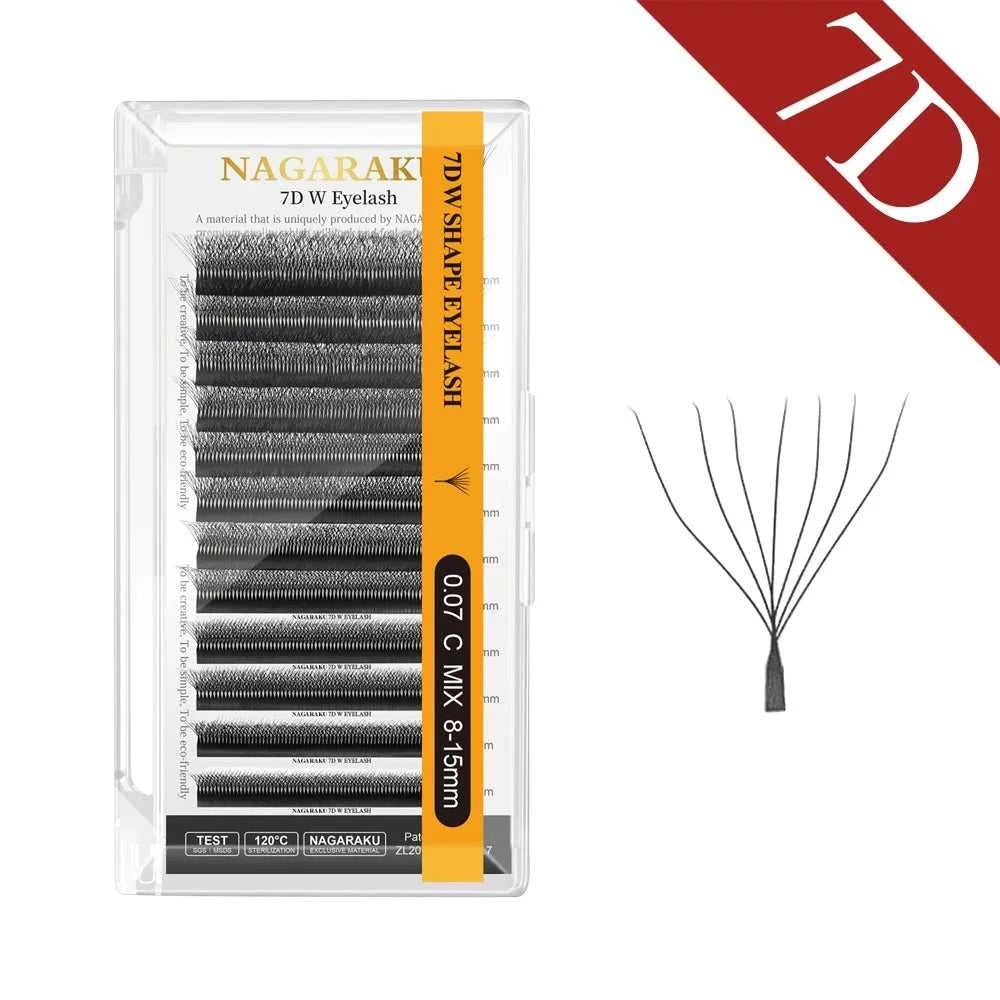 NAGARAKU Automatic Flowering W Shape Bloom 3D 4D 5D 6D 7D 8D Premade Fans Speed Eyelash Extensions Natural Soft Light Full Dense Éditions Traditions & Modernité Inc. 186727809;20260628;1782690558VJlHx