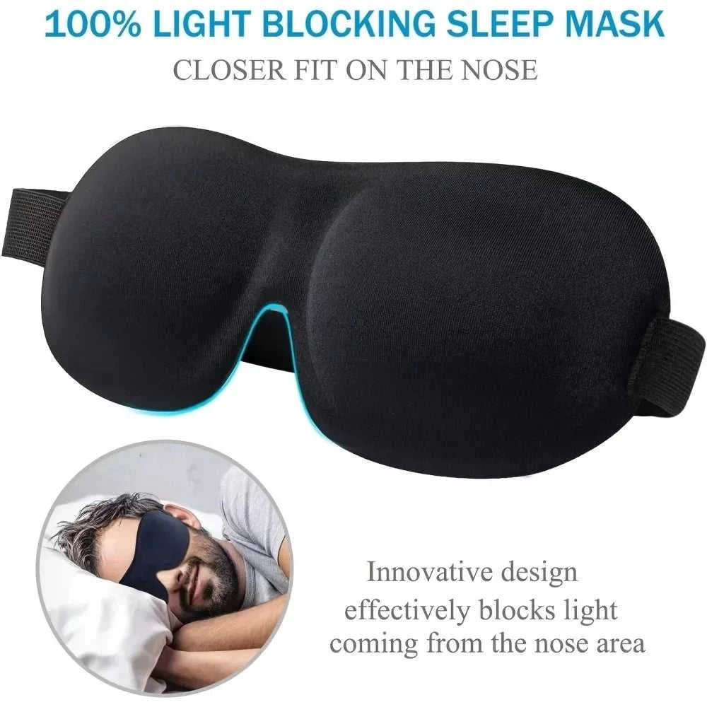 3D Sleep Mask Blindfold Sleeping Aid Soft Memory Foam Eye mask for Sleeping Travel Blockout Light Slaapmasker Eye Cover Éditions Traditions & Modernité Inc. 186728061;20260628;17826910237aWW3