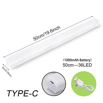 Motion Sensor Light Wireless LED Night Light Type C Rechargeable Light Cabinet Wardrobe Lamp Staircase Backlight For Kitchen LED