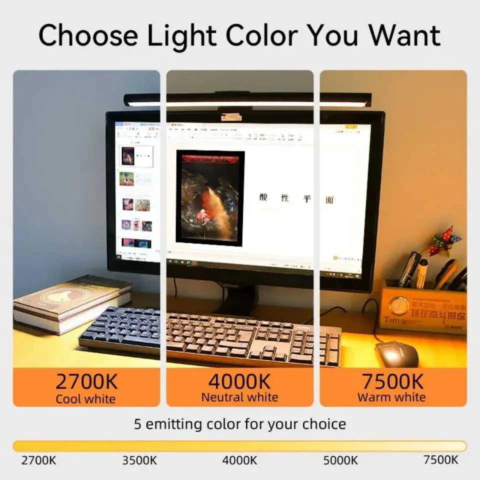 Eye Care Monitor Light Bar with RGB Gaming Lighting