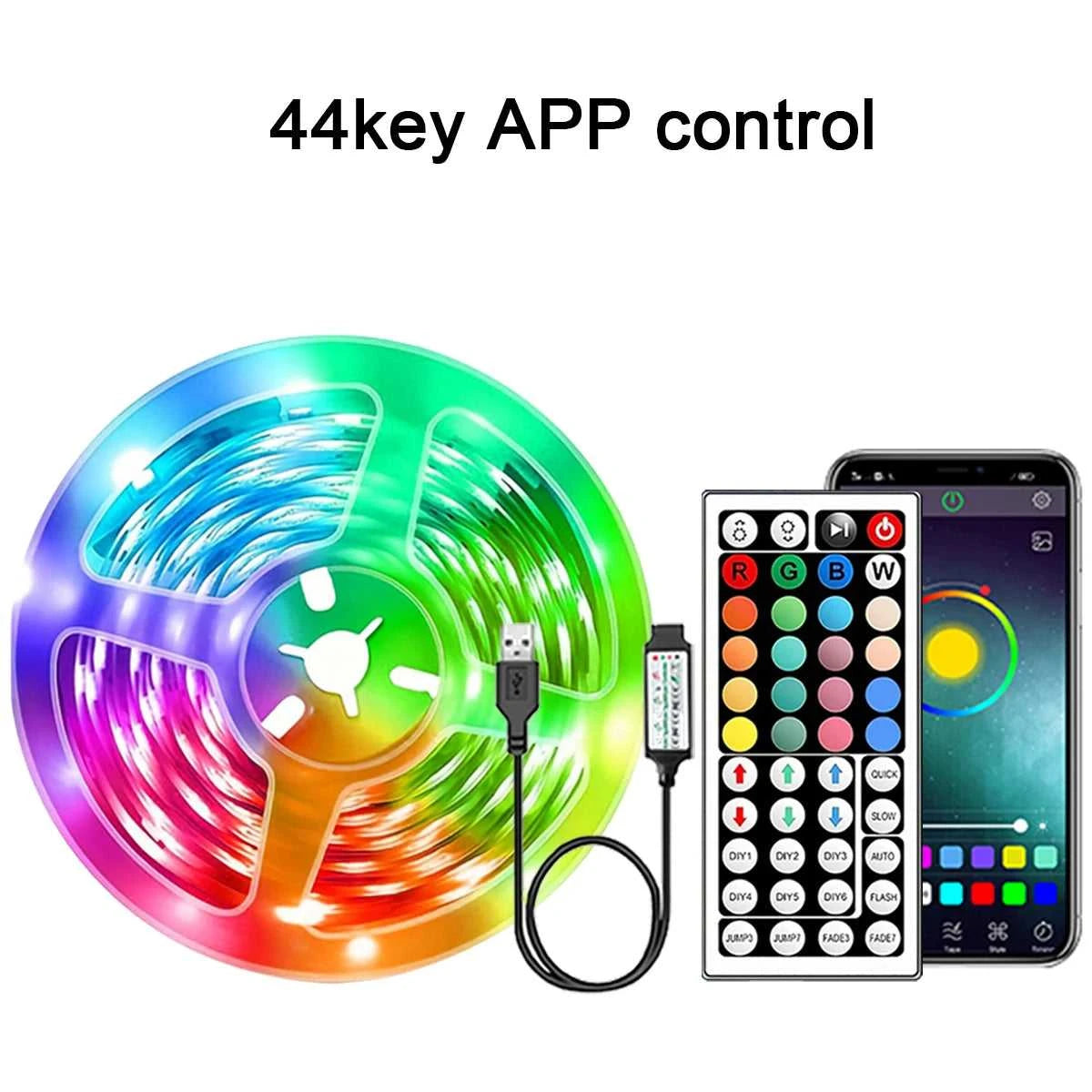 RGB Led Strip Lights 5m 10m 20m 30m Led Room Light with APP Control Flexible Ribbon Luces Led Tape for Room Bedroom Decoration Éditions Traditions & Modernité Inc. 185979931;20260611;17811934904g9K2