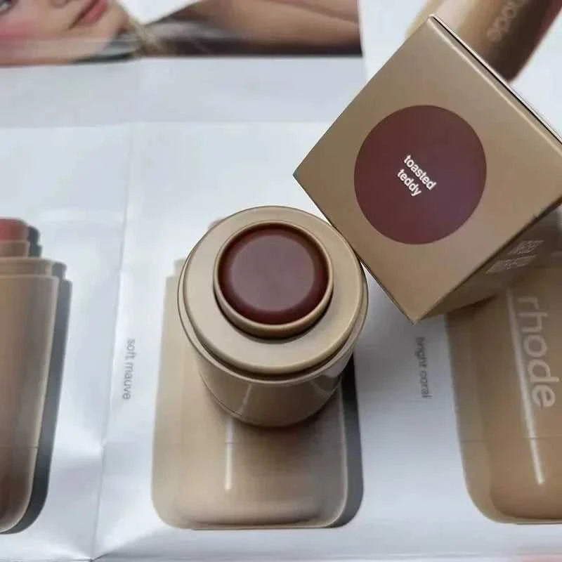 Rhod Pocket Blush LIP Stick Lip And Cheek Hydrating Stick Natural Rouge Powder Blush Cream Lipstick Cheek Easy To Apply Color Éditions Traditions & Modernité Inc. 200001176:200006154#plum