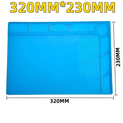 Magnetic Mat Silicone Repair Mat Circuit Board Soldering Pad Heat Resistant 932°F Anti-Static for ESD Iron Phone Repair