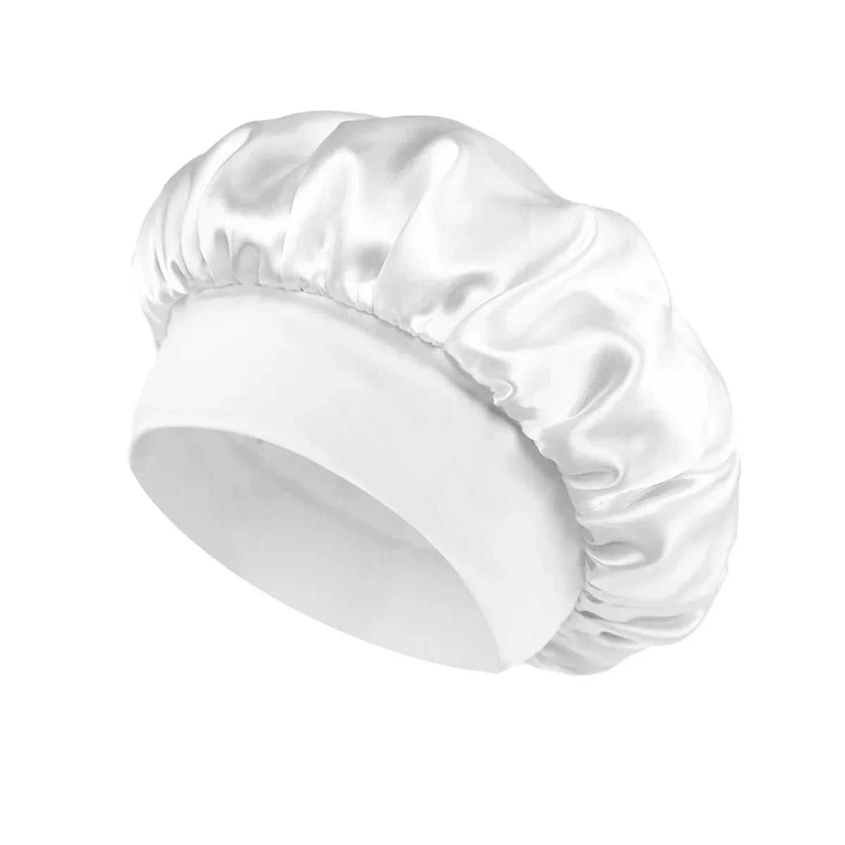 Women Satin Bonnet Hair Bonnet for Sleeping Hair Care Silk Bonnets Solid Wide-brimmed Sleeping Hat with Elastic Soft Band Éditions Traditions & Modernité Inc. 14:771#beige
