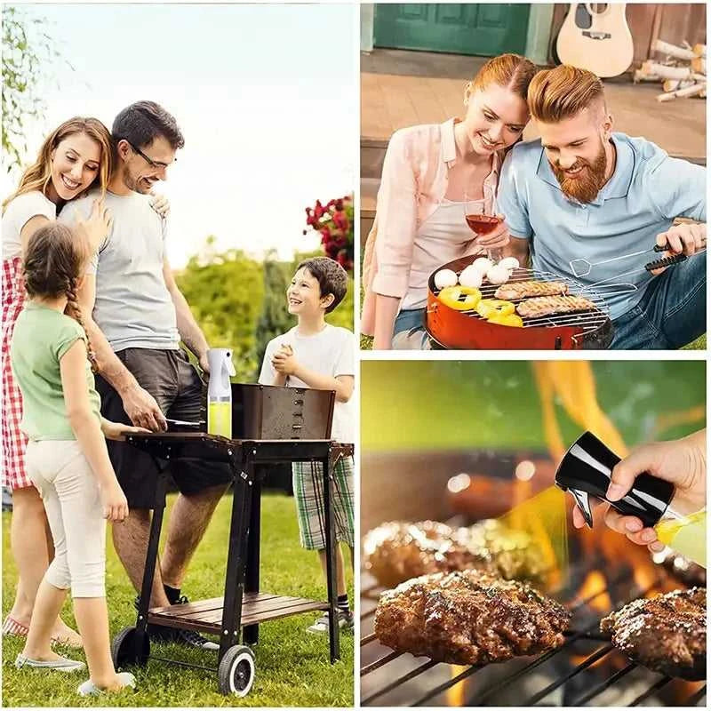 200/300/500ml Oil Spray Bottle BBQ Cooking Olive Oil Sprayer Plastic Baking Oil Spray Empty Bottle Vinegar Bottle Or Oil brush Éditions Traditions & Modernité Inc. 185980650;20260611;1781193656phbKP
