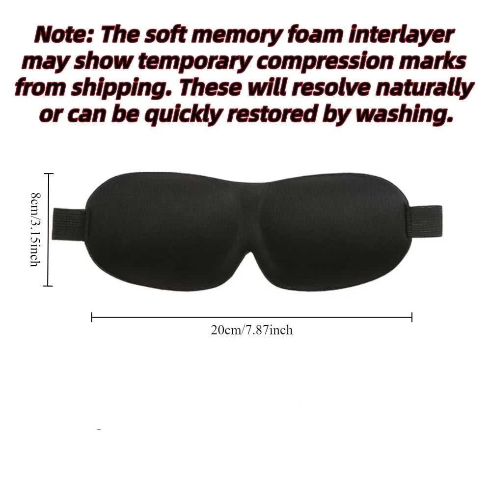 3D Sleep Mask Blindfold Sleeping Aid Soft Memory Foam Eye mask for Sleeping Travel Blockout Light Slaapmasker Eye Cover Éditions Traditions & Modernité Inc. 186728061;20260628;17826910237aWW3