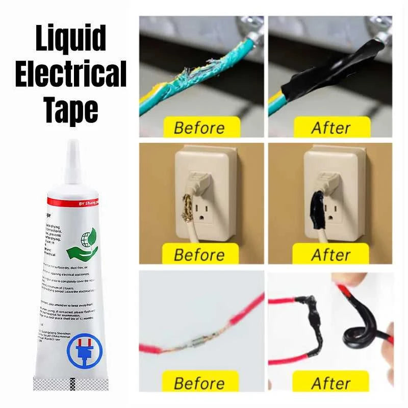 Waterproof Liquid Electrical Tape Rubber Insulating Cable Wire Coat Glue Insulation Adhesives Sealer Home Fix Line Glue Éditions Traditions & Modernité Inc. 185982372;20260611;1781193878noBpk