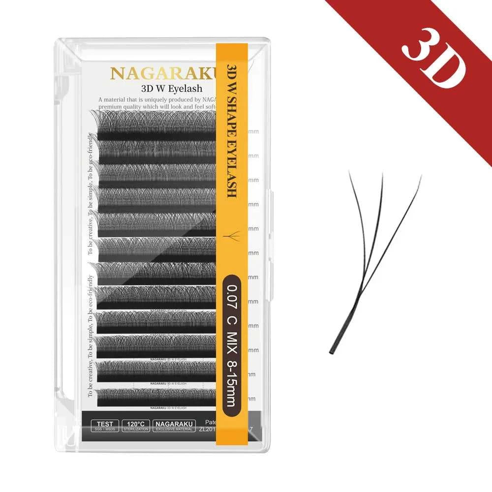 NAGARAKU Automatic Flowering W Shape Bloom 3D 4D 5D 6D 7D 8D Premade Fans Speed Eyelash Extensions Natural Soft Light Full Dense Éditions Traditions & Modernité Inc. 186727809;20260628;1782690558VJlHx