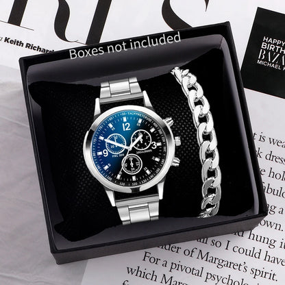 1/2PCS Men Business Watches Fashion Men's Steel Band Quartz Watch with Bracelet（Box not Included） Éditions Traditions & Modernité Inc. 186728091;20260629;1782691242rPFQK