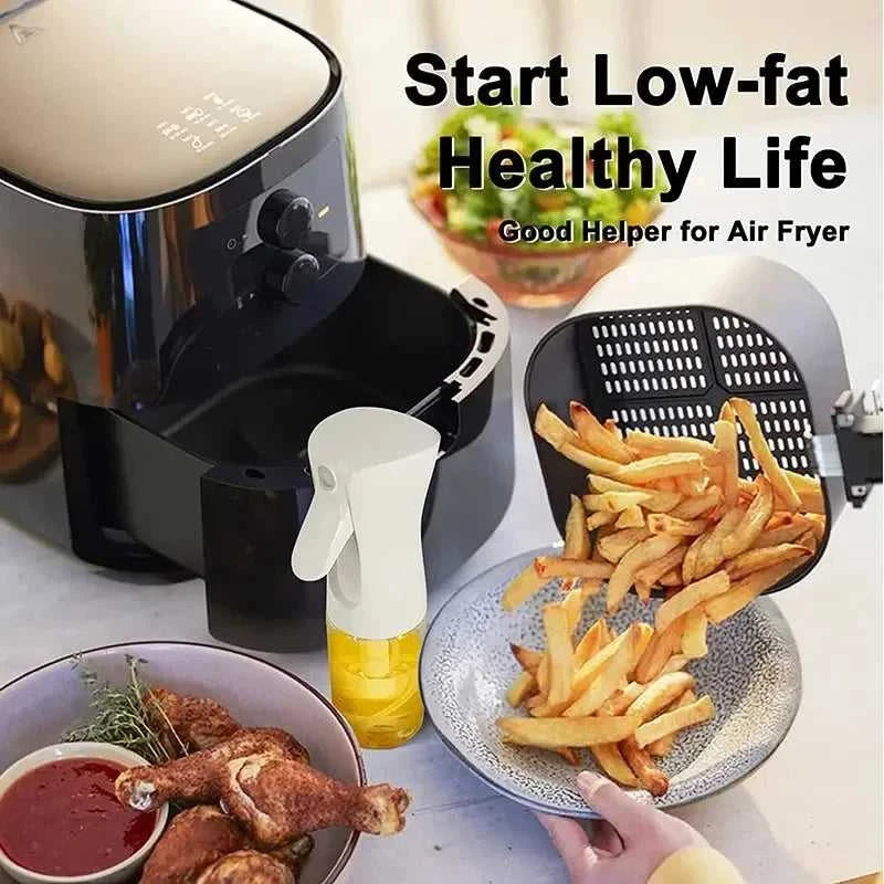 200/300/500mlOil Spray Plastic Household Kitchen Oil Spray Bottle Or Oil Brush Nebulizing Mist Filling Cooking Dual Use BBQ Éditions Traditions & Modernité Inc. 14:200002130#2pcs-300ml white