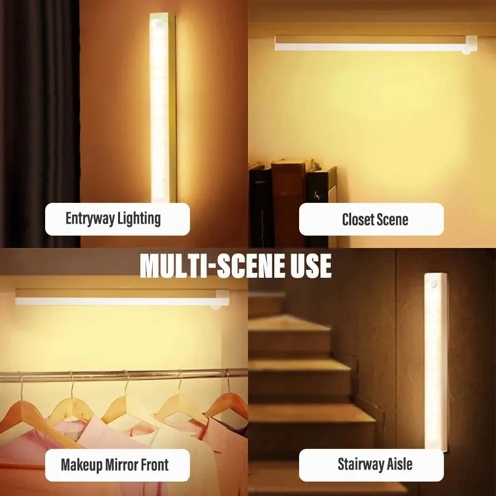 LED Motion Sensor Light Wireless LED Night Light Type C Rechargeable Light Cabinet Wardrobe Lamp Staircase Backlight For Kitchen Éditions Traditions & Modernité Inc. 186728102;20260629;1782691310CKFLz