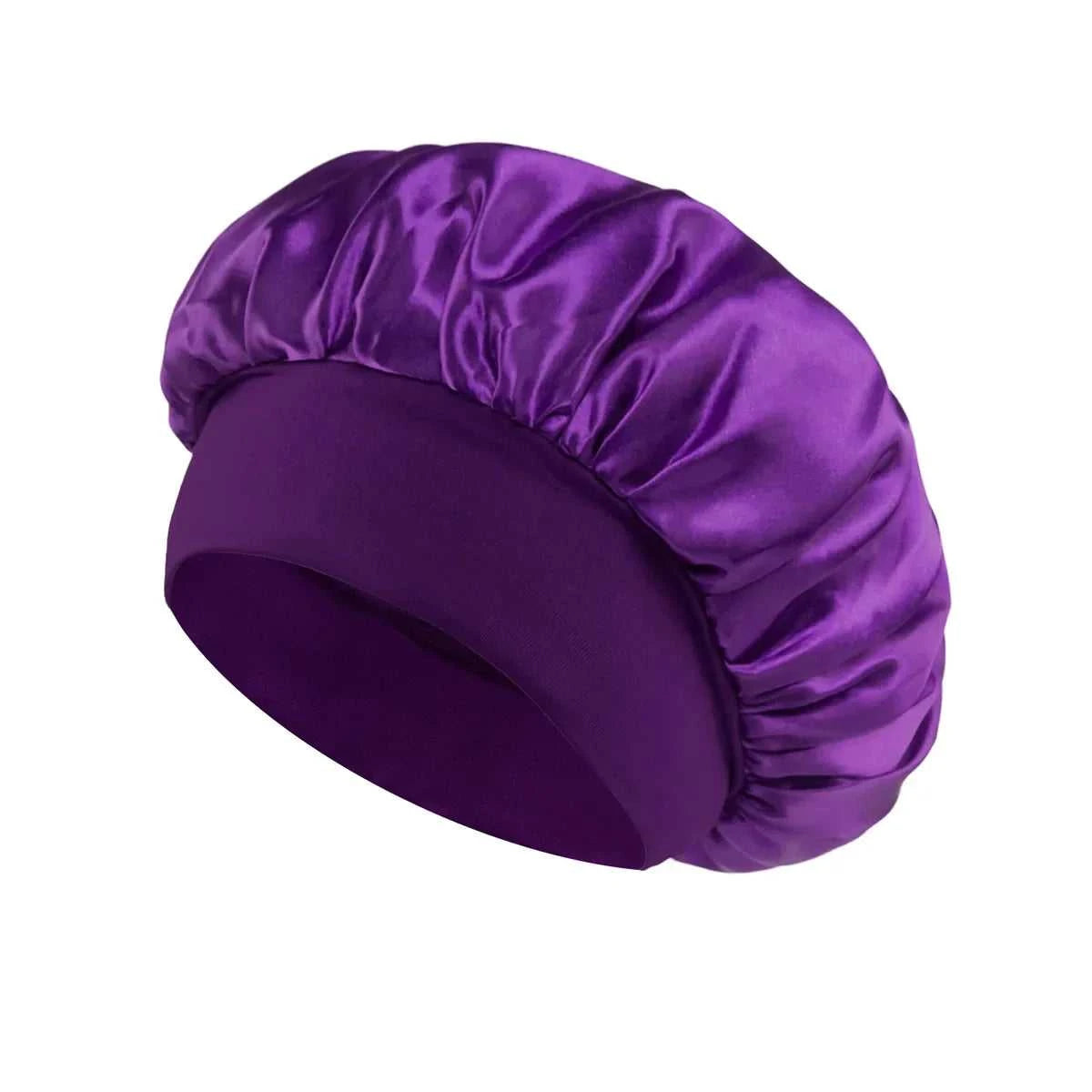 Women Satin Bonnet Hair Bonnet for Sleeping Hair Care Silk Bonnets Solid Wide-brimmed Sleeping Hat with Elastic Soft Band Éditions Traditions & Modernité Inc. 14:771#beige