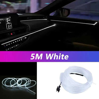 5M Car Interior Led Strip Light Neon EL Wiring Decorative Lamp For Auto DIY Flexible Ambient Light USB Party Atmosphere Diode Éditions Traditions & Modernité Inc. 185980771;20260611;17811936802Q9V3