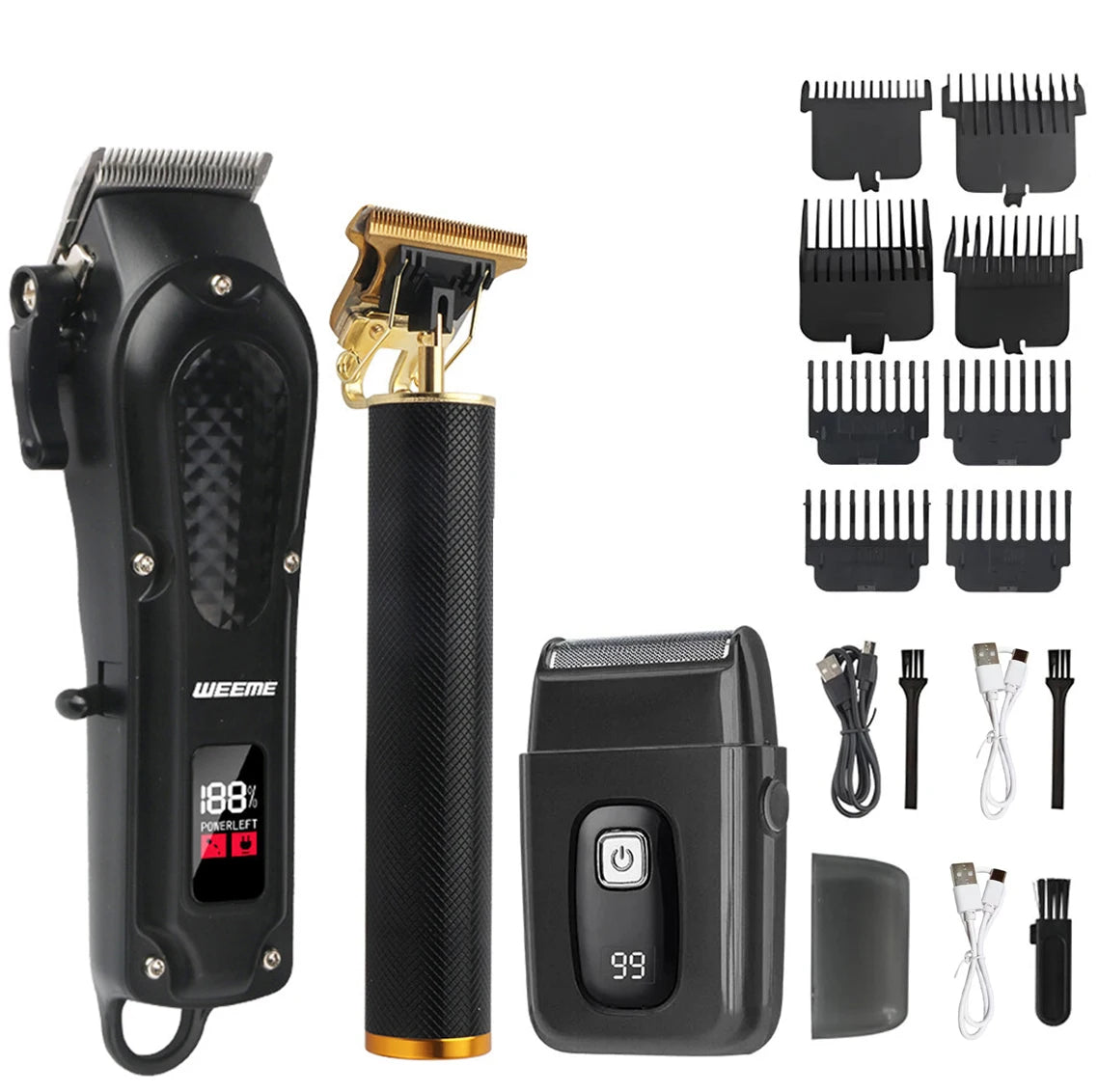 T9 Vintage Men's Electric Hair Clipper Beard Trimmer/Rechargeable Hair Cutting Machine With Nose Hair Trimmer Kit Boyfriend Gift Éditions Traditions & Modernité Inc. 186728141;20260629;1782691575zZ2px
