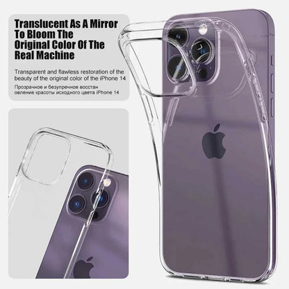 Luxury Clear Silicone Phone Case For iPhone 16 15 14 13 12 11 Pro Max XR X XS 7 8 Plus Shockproof Transparent Bumper Back Cover Éditions Traditions & Modernité Inc. 186082184;20260613;1781385897HAmUA