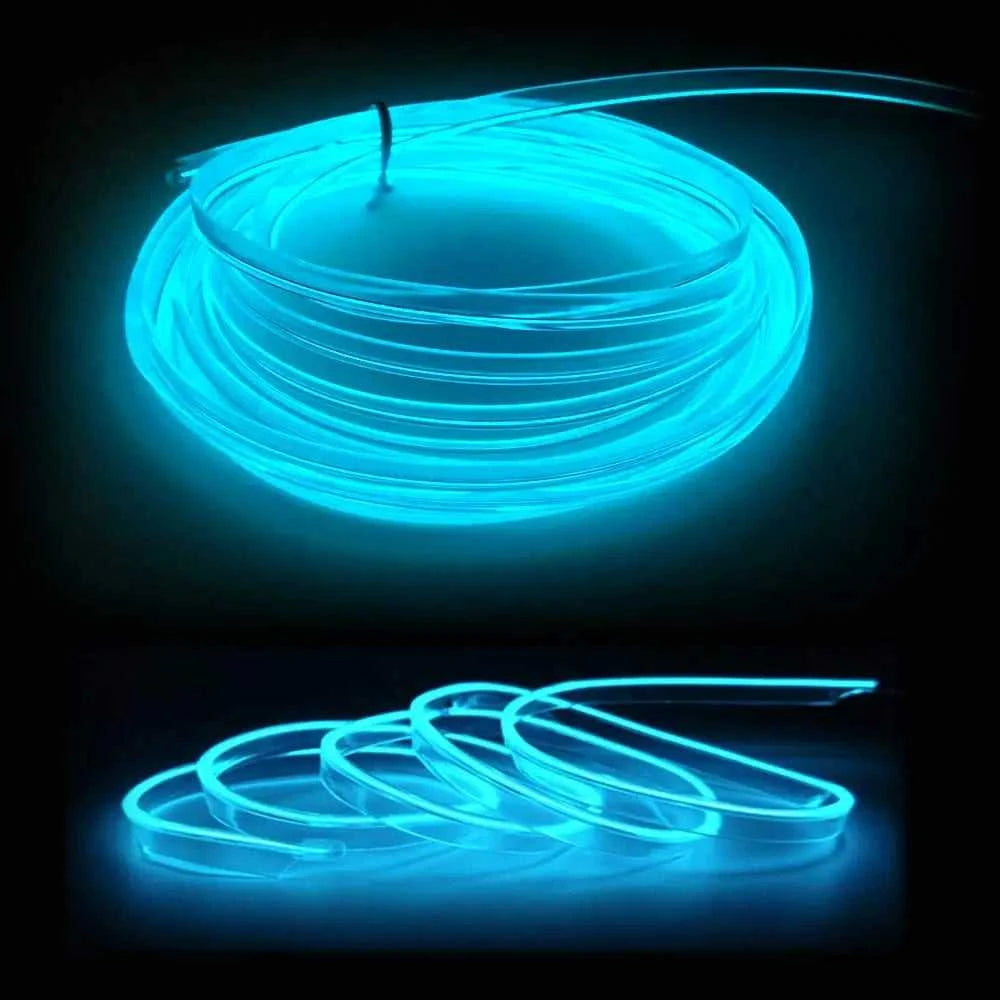 5M Car Interior Led Strip Light Neon EL Wiring Decorative Lamp For Auto DIY Flexible Ambient Light USB Party Atmosphere Diode Éditions Traditions & Modernité Inc. 185980771;20260611;17811936802Q9V3