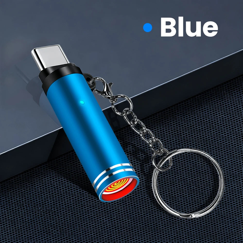Mini Type C Mobile Phone Cigarette Lighter Air Blowing Cigarette Lighter Outdoor Safety USB C Lighter Adapter For iPhone 17 Pro Éditions Traditions & Modernité Inc. 186728116;20260629;1782691361lCZny