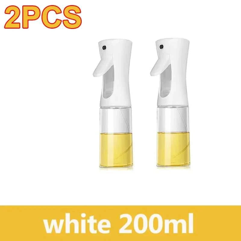 200/300/500mlOil Spray Plastic Household Kitchen Oil Spray Bottle Or Oil Brush Nebulizing Mist Filling Cooking Dual Use BBQ Éditions Traditions & Modernité Inc. 14:200002130#2pcs-300ml white