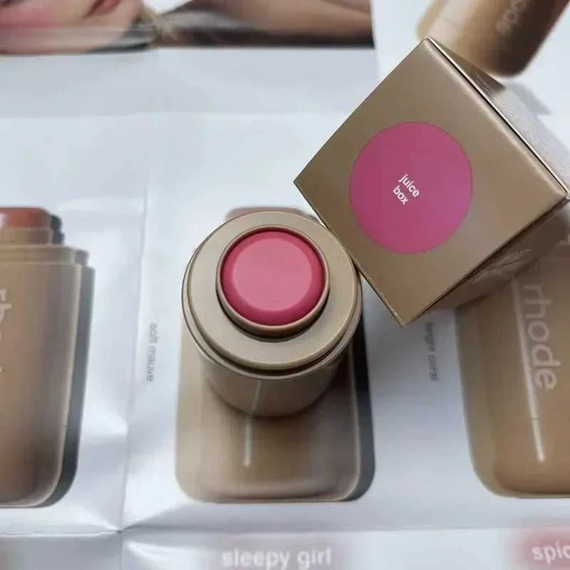 Rhod Pocket Blush LIP Stick Lip And Cheek Hydrating Stick Natural Rouge Powder Blush Cream Lipstick Cheek Easy To Apply Color Éditions Traditions & Modernité Inc. 200001176:200006154#plum