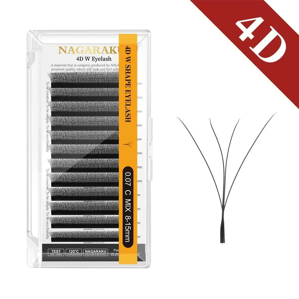 NAGARAKU Automatic Flowering W Shape Bloom 3D 4D 5D 6D 7D 8D Premade Fans Speed Eyelash Extensions Natural Soft Light Full Dense Éditions Traditions & Modernité Inc. 186727809;20260628;1782690558VJlHx