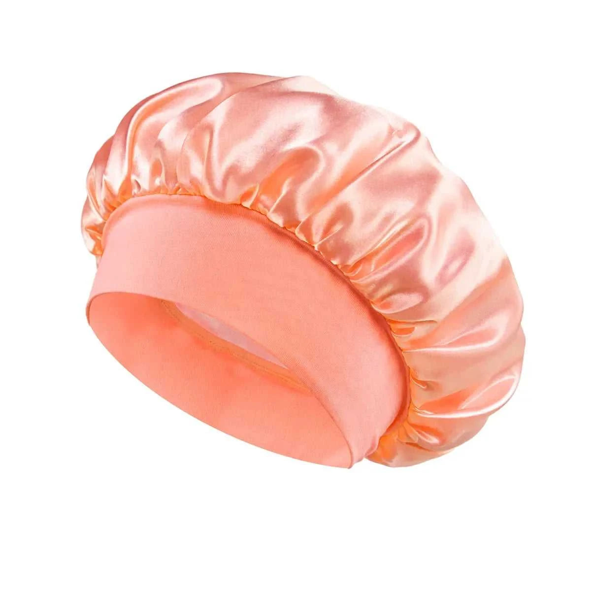 Women Satin Bonnet Hair Bonnet for Sleeping Hair Care Silk Bonnets Solid Wide-brimmed Sleeping Hat with Elastic Soft Band Éditions Traditions & Modernité Inc. 14:771#beige