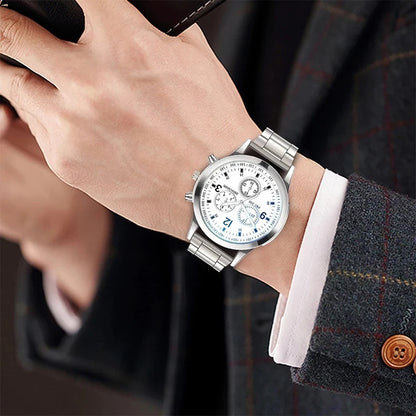 1/2PCS Men Business Watches Fashion Men's Steel Band Quartz Watch with Bracelet（Box not Included） Éditions Traditions & Modernité Inc. 186728091;20260629;1782691242rPFQK