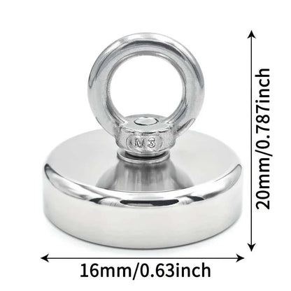 D16~D42mm Super Strong Neodymium Fishing Hook N52 Heavy Duty Rare Earth Neodymium with Countersunk Hole Eyebolt Salvage Magnetic Éditions Traditions & Modernité Inc. 185980362;20260611;1781193602tp9J4