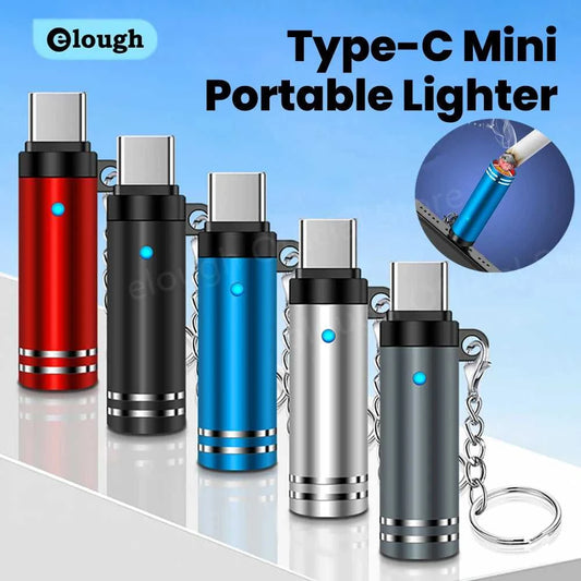 Mini Type C Mobile Phone Cigarette Lighter Air Blowing Cigarette Lighter Outdoor Safety USB C Lighter Adapter For iPhone 17 Pro Éditions Traditions & Modernité Inc. 186728116;20260629;1782691361lCZny