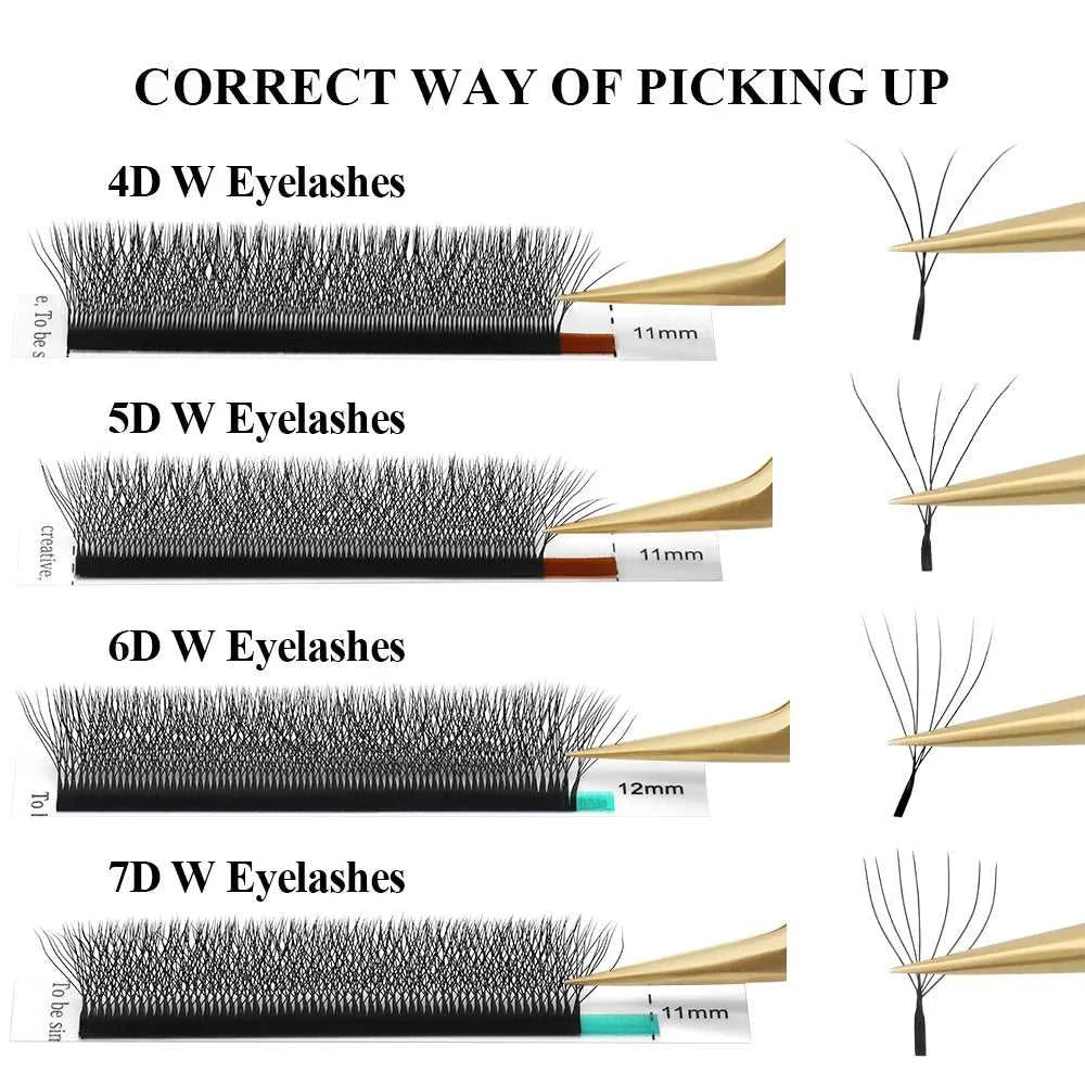 NAGARAKU Automatic Flowering W Shape Bloom 3D 4D 5D 6D 7D 8D Premade Fans Speed Eyelash Extensions Natural Soft Light Full Dense Éditions Traditions & Modernité Inc. 185979703;20260611;1781193416HiuWL