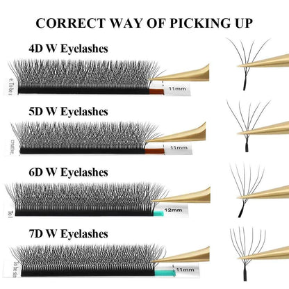NAGARAKU Automatic Flowering W Shape Bloom 3D 4D 5D 6D 7D 8D Premade Fans Speed Eyelash Extensions Natural Soft Light Full Dense Éditions Traditions & Modernité Inc. 185979703;20260611;1781193416HiuWL