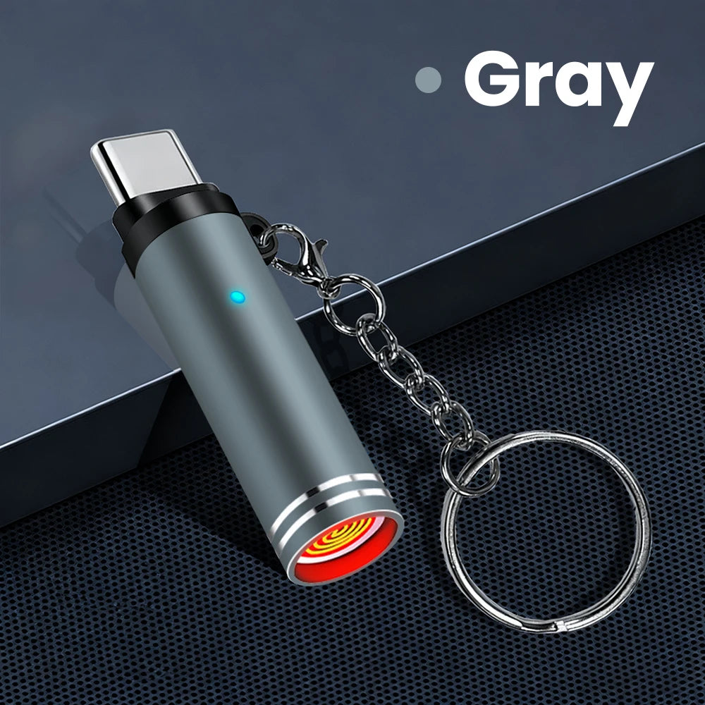 Mini Type C Mobile Phone Cigarette Lighter Air Blowing Cigarette Lighter Outdoor Safety USB C Lighter Adapter For iPhone 17 Pro Éditions Traditions & Modernité Inc. 186728116;20260629;1782691361lCZny