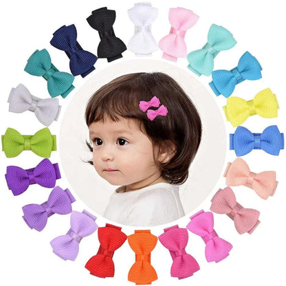 1.2 Inches Solid Colors Mini Hair Bows With Clip For Kids Girls Hairgrips Ribbon Covered Safety Bows Headwear Hair Accessories Éditions Traditions & Modernité Inc. 186728041;20260628;1782690869LrddM