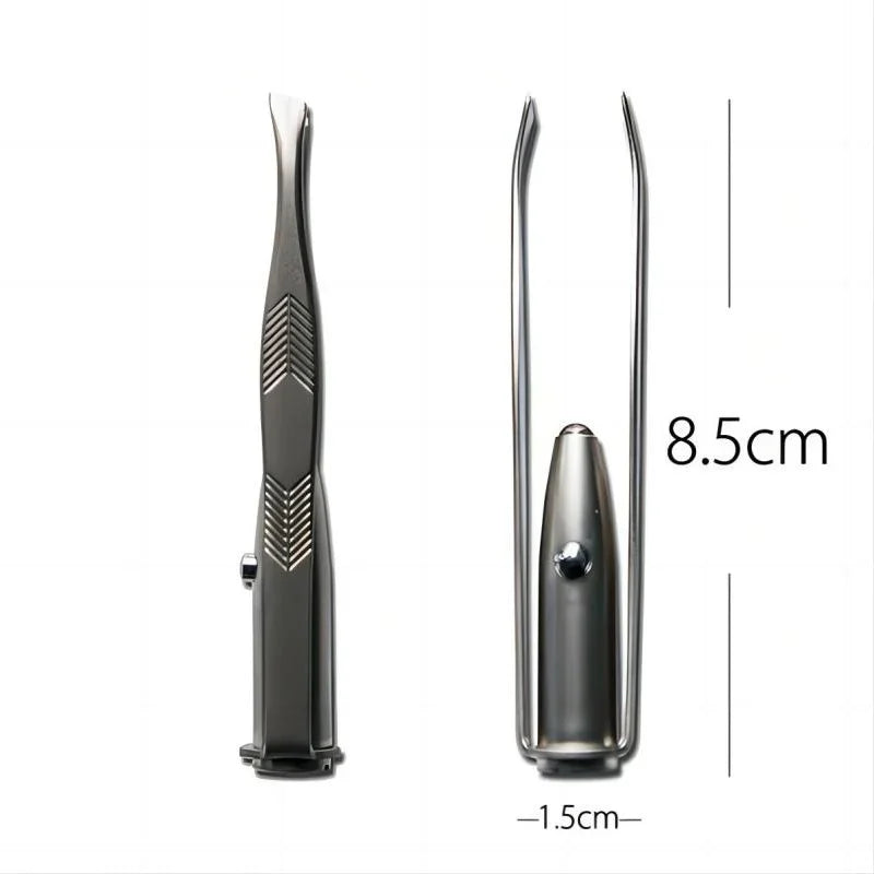 1PC Portable Stainless Steel Eyebrow Tweezer with Smart LED Light - Makeup Removal Tool Éditions Traditions & Modernité Inc. 186728096;20260629;1782691284uhTnM