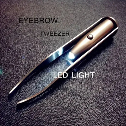 1PC Portable Stainless Steel Eyebrow Tweezer with Smart LED Light - Makeup Removal Tool Éditions Traditions & Modernité Inc. 186728096;20260629;1782691284uhTnM