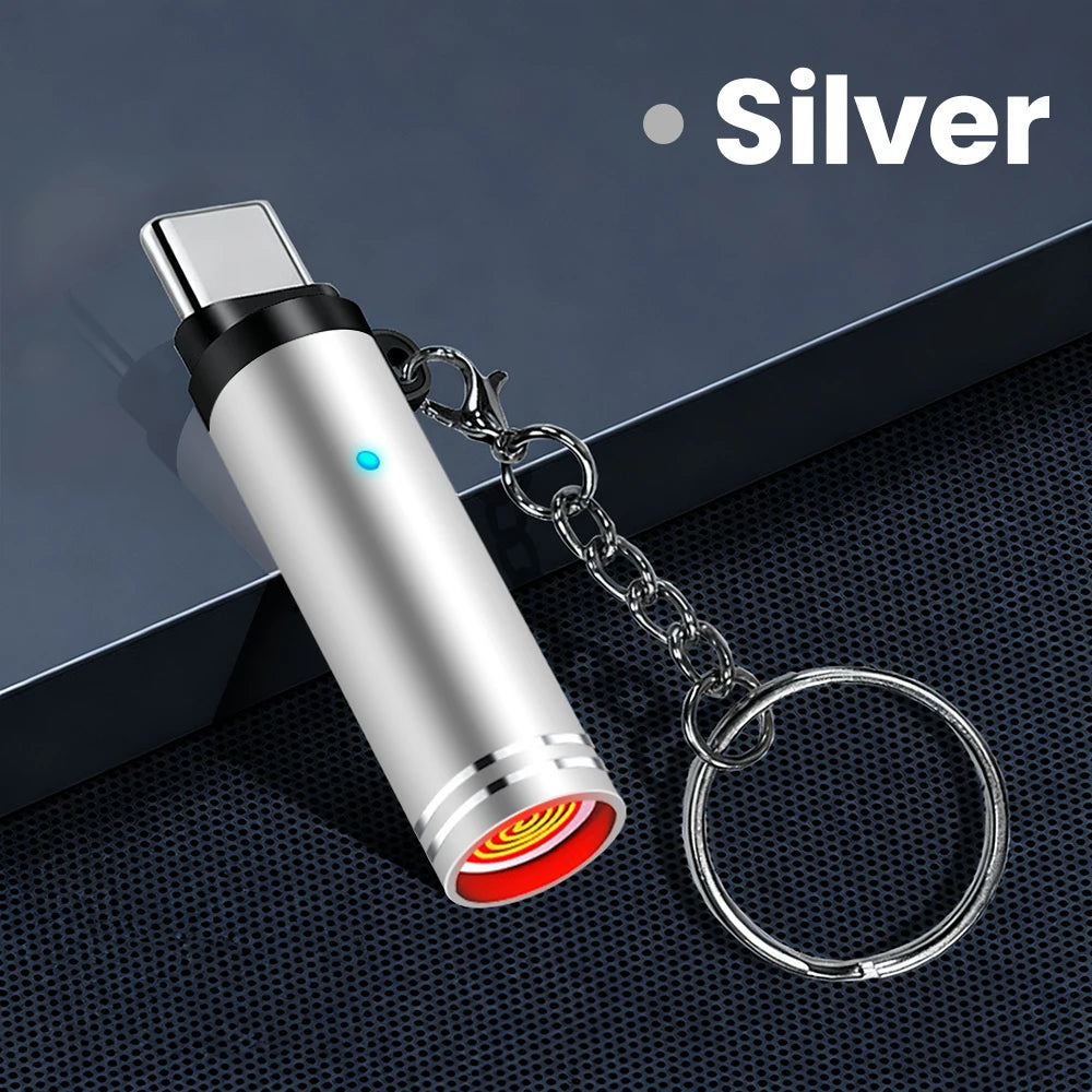 Mini Type C Mobile Phone Cigarette Lighter Air Blowing Cigarette Lighter Outdoor Safety USB C Lighter Adapter For iPhone 17 Pro Éditions Traditions & Modernité Inc. 186728116;20260629;1782691361lCZny