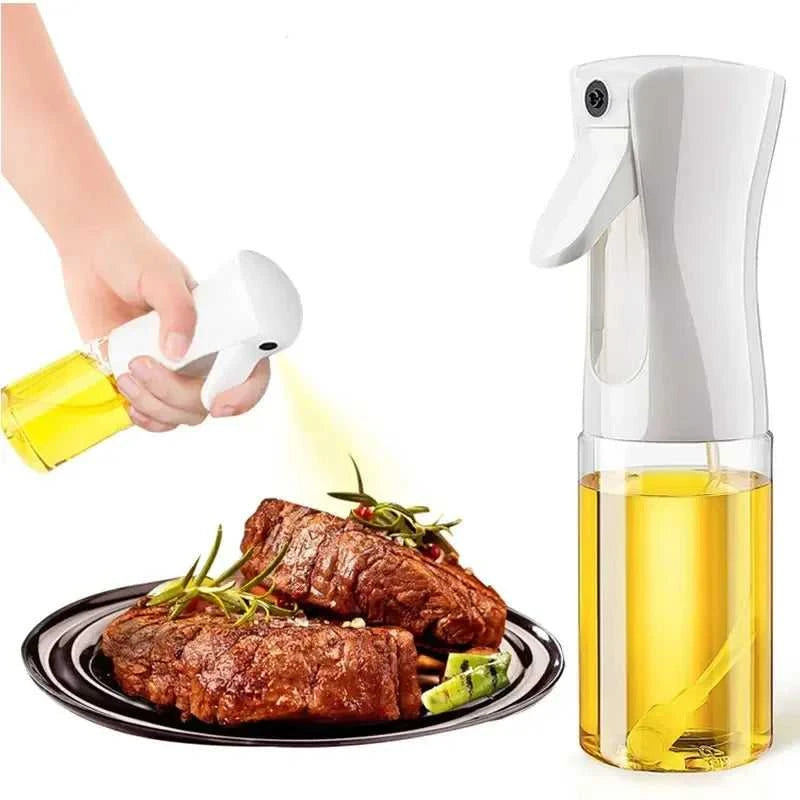 200/300/500mlOil Spray Plastic Household Kitchen Oil Spray Bottle Or Oil Brush Nebulizing Mist Filling Cooking Dual Use BBQ Éditions Traditions & Modernité Inc. 14:200002130#2pcs-300ml white