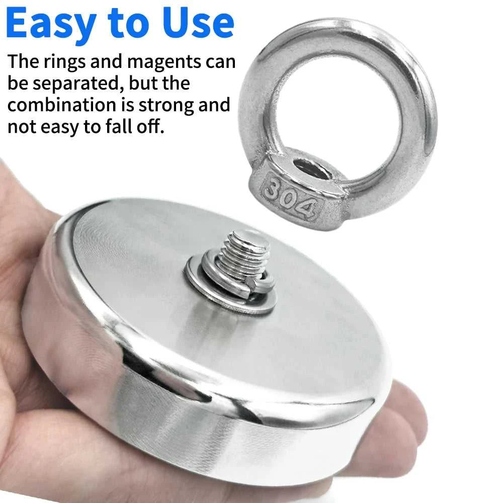D16~D42mm Super Strong Neodymium Fishing Hook N52 Heavy Duty Rare Earth Neodymium with Countersunk Hole Eyebolt Salvage Magnetic Éditions Traditions & Modernité Inc. 185980362;20260611;1781193602tp9J4