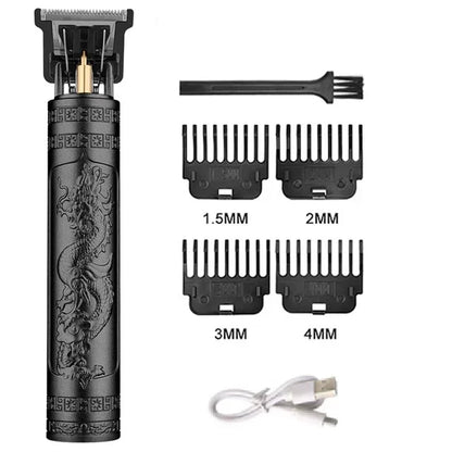 T9 Vintage Men's Electric Hair Clipper Beard Trimmer/Rechargeable Hair Cutting Machine With Nose Hair Trimmer Kit Boyfriend Gift Éditions Traditions & Modernité Inc. 186728141;20260629;1782691575zZ2px